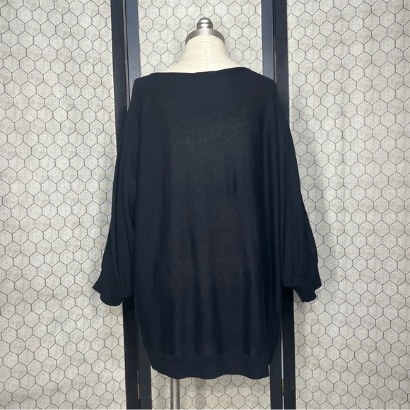 Chico’s Touch of Cashmere Drape NK 3 Qtr. Sleeve Pullover Top - Picture 3 of 12